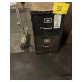 HON 2-Drawer Metal Filing Cabinet Black