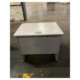 Vintage Metal Student Desk with Lift Top Storage