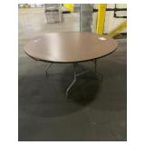 Round Folding Banquet Table with Wood Laminate Top