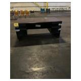 Commercial Office Desk with Dark Wood Top and...