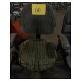 Office Task Chair with Worn Fabric Upholstery...