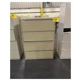 4-Drawer Lateral Filing Cabinet Beige Office...