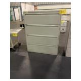 Four Drawer Lateral Filing Cabinet Light Grey
