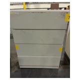 Four Drawer Metal Filing Cabinet in Off-White