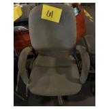 Grey Fabric Office Task Chair with Adjustable Arms