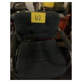 Black Fabric Office Guest Chair with Chrome Frame