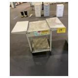 Industrial Mobile Utility Cart with Drop-Leaf...
