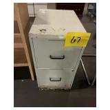 Two-Drawer Metal Filing Cabinet - Off-White