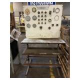 Industrial Pegboard Workstation with Assorted...