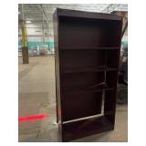 Tall Dark Wood Laminate Bookshelf with...