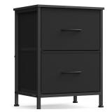 SONGMICS Nightstand with 2 Fabric Drawers,...