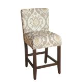 HomePop Upholstered Counter Stool, 24-Inch,...