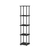 FURINNO Turn-N-Tube 5-Tier Corner Square Rack...