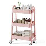 OLIXIS Metal 3 Tiers Rolling Storage Utility...