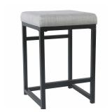 HomePop Metal Frame Counter Stool, 24-Inch,...