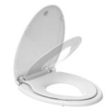 Durable Elongated Toilet Seat with Slow Soft...