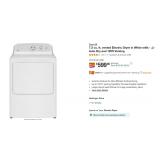 GE 7.2 cu. ft. Vented Electric Dryer in White...