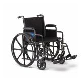Medline Comfortable Folding Wheelchair with...