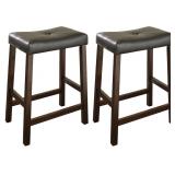 Crosley Furniture Upholstered Saddle Counter...