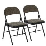 DUMOS Padded Folding Chairs 2 Pack, Dining...