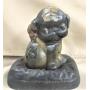 Cast Iron Pup with Bee Bank, 5 3/4"H
