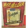 Tin Chesterfield Cigarette sign, dents & loss