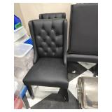 BLACK  BACCK TUFTED CHAIRS