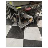SS TABLE W/ UNDERSHELF