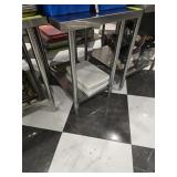 SS TABLE W/UNDERSHELF
