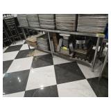 SS TABLE W/ UNDERSHELF
