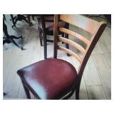WOODEN BACK, PADDED SEAT DINING ROOM CHAIRS