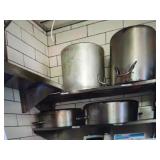 LOT OF POTS OF ASSORTED SIZES