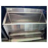 SS ICE BIN WITH BOTTLE SHELVES