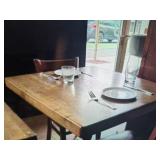 LIGHTER WOOD SQUARE DINING ROOM TABLES