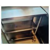 SS WORK TABLE WITH 2 UNDERSHELVES