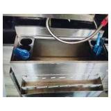 SS ICE BIN WITH SIDE BOTTLE HOLDERS AND DOUBLE