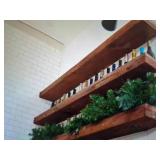 WOODEN DISPLAY SHELVES