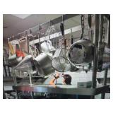 SS POT RACK WITH UNDERSHELVES (RACK ONLY, NO