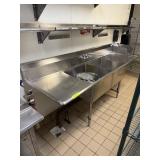 SS 3 COMPARTMENT SINK