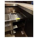 GLASS TENDER SS UNDERCOUNTER DRAIN BOARD W/