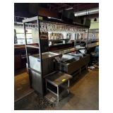 METAL OVERSHELF BAR GLASS RACK