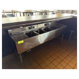 SS 3 COMPARTMENT UNDERBAR SINK