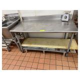 SS TABLE W BACKSPLASH