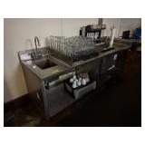 SS CUSTOM CABINET W SINK AND UNDERSHELF