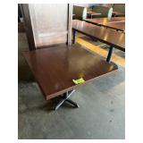 ASSORTED SINGLE BASE WOODEN TABLES