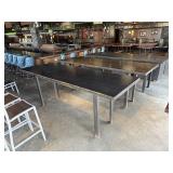DARK WOODEN 9 FT COMMUNITY TABLE