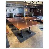 WOODEN TABLES DOUBLE BASE
