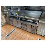 TRUE SS 7 FT 4 DRAWER REFRIGERATED GRILL STAND