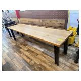 WOODEN COMMUNITY TABLE - 10 ft x 30 in