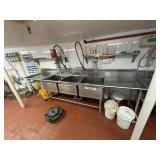 SS 3 COMPARTMENT SINK